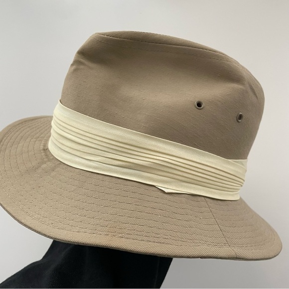 Vintage Lee Fedora Hat Men’s Tan Union Made In USA Size Medium - Picture 5 of 10